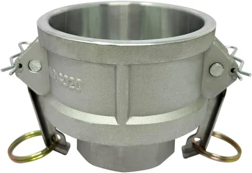 Vista 7 de Gloxco Tipo D de aluminio leva y ranura de manguera de conexión, 1" Camlock hembra x 1" NPT hembra (CAM-10-D-AL)