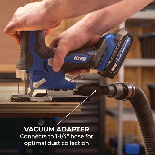 Vista 7 de Kreg Sierra Caladora de Agarre de Barril con Impulso Iónico de 20V - Inalámbrica, Compacta y Ergonómica - Corte de Precisión - Velocidad Variable