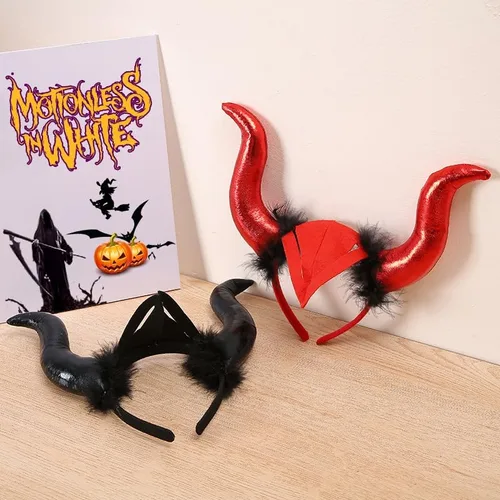 Vista 7 de L'VOW Vestido de princesa con encaje y tutú de tul para Halloween con cuernos de maléfica, capa de plumas
