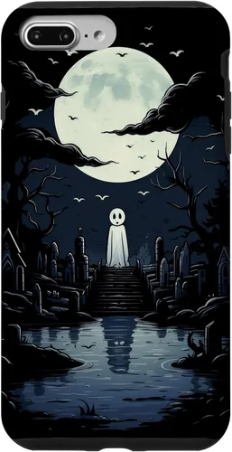 Vista 12 de iPhone 16 Ghost Halloween Cemetery Scary Creepy Case