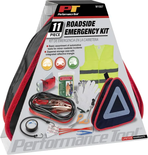 Vista 10 de Kit de emergencia en carretera Performance Tool W1557, 11 piezas de 11 piezas.