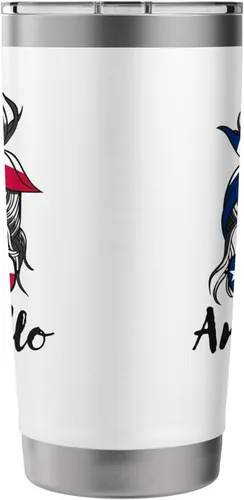 Vista 2 de Amarillo Texas - Vaso aislado de acero inoxidable para mujer y niña