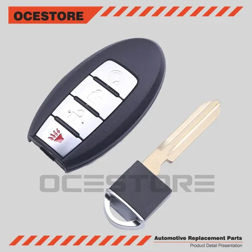 Vista 6 de OCESTORE Llavero de automóvil de 4 botones sin llave de repuesto para Pathfinder Titan Xd 2016-2017 Reemplazo KR5S180144014 285E3-5AA3D