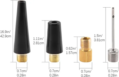 Vista 2 de SAVITA Ball Pump Inflation Needle Set Tire for Inflatables Air Nozzle Pump Adapter Adaptor for Inflator Toys, Sport Balls, Basketball, Balloons and
