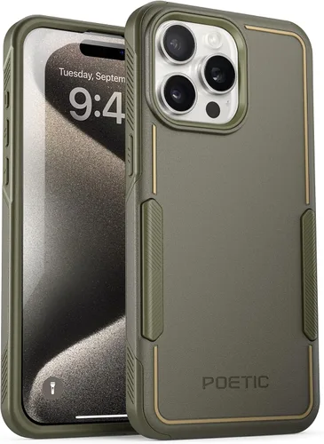 Vista 9 de Poetic Neon Series - Funda compatible con iPhone 15 Pro de 6.1 pulgadas (versión 2023), funda protectora de doble capa, resistente, resistente, Negro