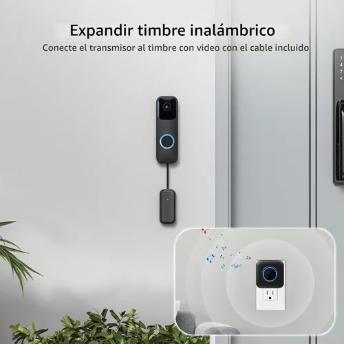 Vista 4 de BITIWEND Timbre inalámbrico para Blink - Compatible con timbre de video Blink y timbre de video Blink (2.ª generación) con transmisor con cable
