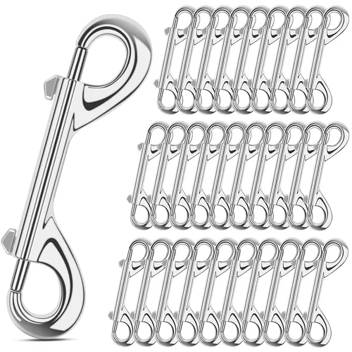 Vista 9 de ERKOON 4 Inch Double Ended Bolt Snap Hooks, Zinc Alloy Trigger Clips (50)