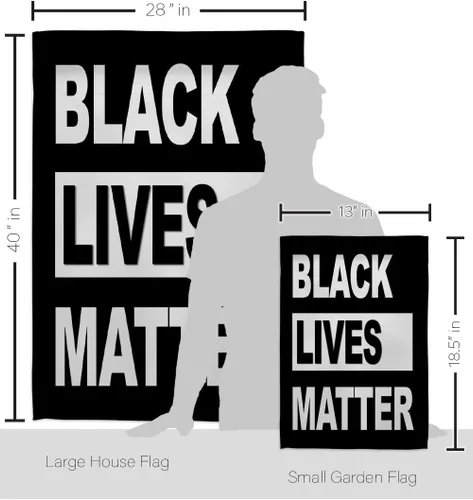 Vista 2 de BLM - Juego de derechos civiles de apoyo, causa, anti racismo, revolución, movimiento, igualdad, decoración social, cartel de regalo para patio