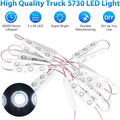 Vista 3 de Linkstyle Kit de iluminación para el interior de furgoneta, de 12V con 120 LEDs, tira de luz LED, módulo de iluminación LED para techo del coche 120