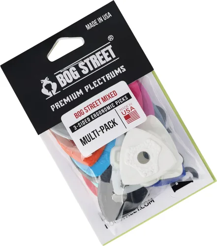 Vista 3 de Paquete variado de púas de guitarra ergonómicas Bog Street - Fabricadas en EE. UU