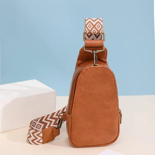 Vista 3 de LAO POPO Women's Messenger Bags, Waist Bags, Chest Bags, Messenger Bags, PU Shoulder Bags (brown)