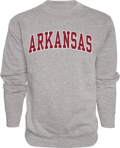Vista 29 de Blue 84 NCAA para hombre Sudadera de cuello redondo con nombre de equipo jaspeado en color oscuro