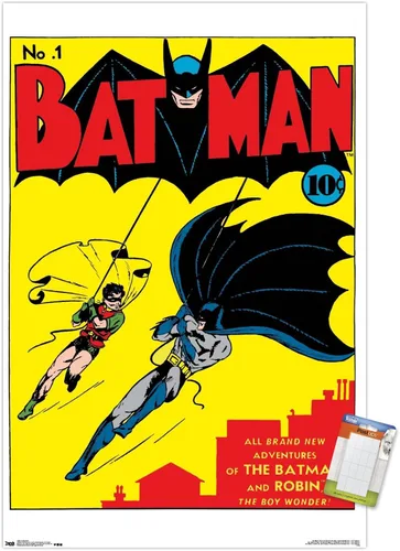 Vista 9 de Trends International DC Comics - Póster de pared de Batman con portada #1, 22.375 x 34 pulgadas, versión premium sin marco