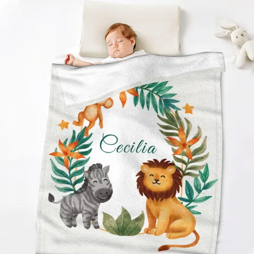 Vista 7 de Mantas personalizadas para bebé, manta personalizada para recién nacidos, infantes, niños, manta con nombre para/manta de forro polar personalizada