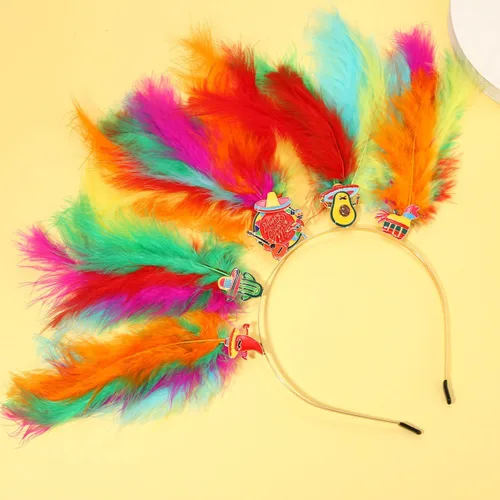 Vista 14 de YAHPERN Diademas de Mardi Gras para mujer, máscara de flor de lis, diadema de plumas de carnaval, accesorios para el cabello, regalos