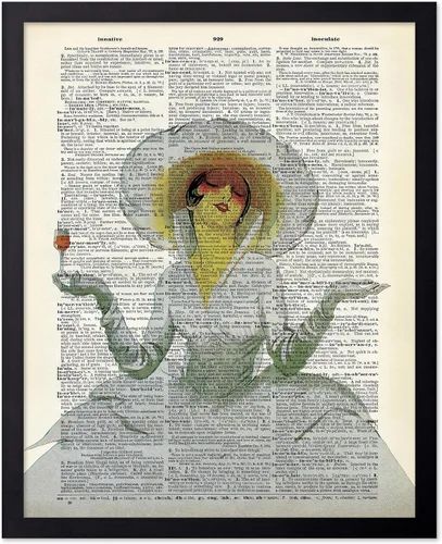 Vista 82 de Poster Master Póster artístico de diccionario, diseño de mariposa sobre gato, arte de gato y mariposa, regalo para veterinarios, amantes