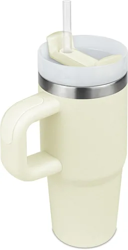 Vista 16 de Vaso de 14 oz con asa y pajita, vaso de 14 oz para niños con tapa y pajita, vasos de acero inoxidable para niños, para deportes al aire libre