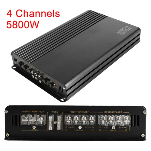 Vista 3 de YaeCCC 5800W 12V Amplificador de Coche de 4 Canales Estéreo Audio Super Graves Potencia Subwoofer Amp
