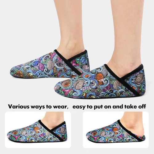 Vista 4 de XIHALOOK Pantuflas de casa para mujeres y hombres, zapatos cómodos con suela de goma suave para interiores y exteriores