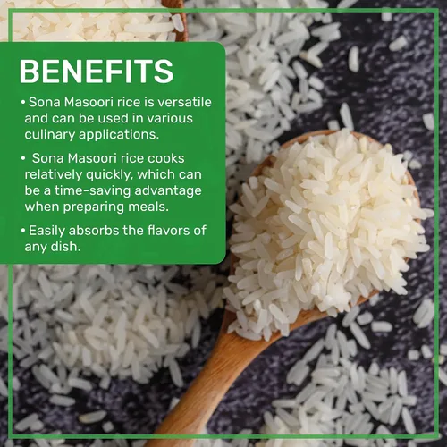 Vista 4 de Jiva Organics - Arroz orgánico Sona Masoori de 10 libras de calidad premium, origen indio, arroz de grano corto, todo natural y sin OMG (10 libras)