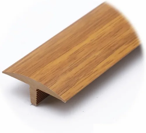 Vista 11 de KADEUX Transición de suelo cortable, umbral en forma de T, transición de madera a azulejo, tiras de conexión de espacio para pisos, ribete de PVC