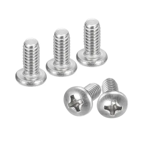 Vista 31 de uxcell Tornillos de máquina de cabeza redonda de 1/4-20x1, tornillo de acero inoxidable 304 18-8, accionamiento Phillips, totalmente roscado