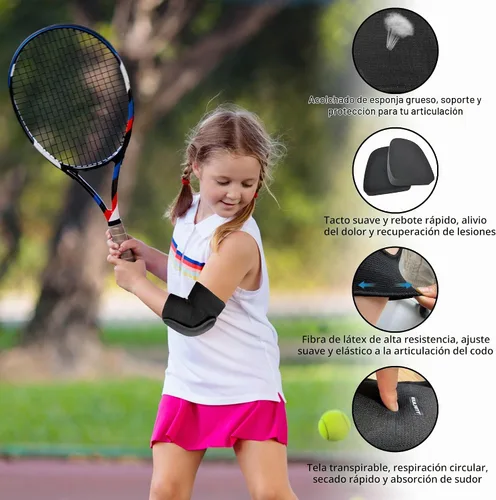 Vista 2 de EULANT Codera para niños, ajustable y transpirable, protector deportivo de neopreno, codera, codera, codera, vendaje para fútbol, ciclismo, golf