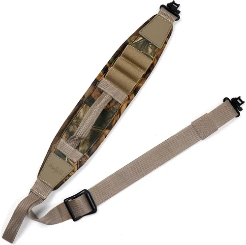 Vista 7 de HUNTPAL Two Point Shotgun Sling with Swivels and Quick-Grab Handle 3 Shotgun Shell Holders, Quick Adjustment Slider and Swivels, Neoprene Padded