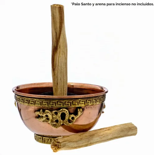 Vista 6 de Alternative Imagination Cuenco de Cobre de Dragón – Cuenco de Ofrenda para Uso en Altar, Ofrendas Rituales, Decoración del Hogar Brujesco – Soporte