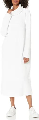 Vista 2 de Norma Kamali Vestido de cuello alto de gran tamaño para mujer a media pantorrilla