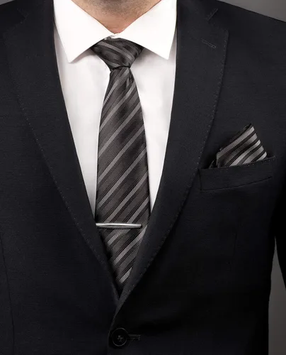 Vista 24 de Juego de corbata de regalo para hombre, corbata sedosa, bolsillo cuadrado, clips de corbata, gemelos para hombres