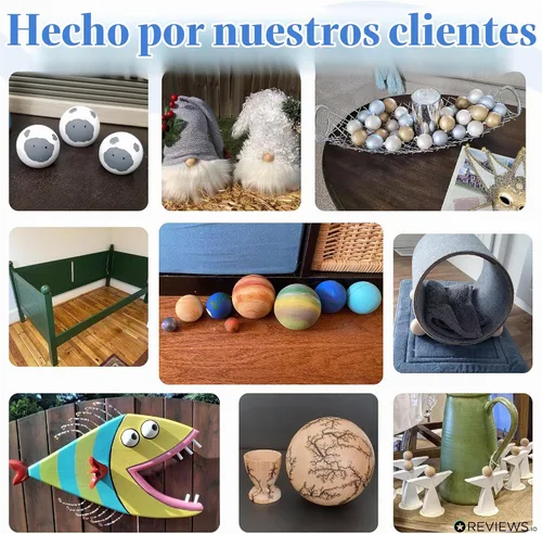 Vista 8 de Bolas de madera pequeñas de 1-3/4 pulgadas, paquete de 10 bolas de madera para manualidades y proyectos de bricolaje, bolas de madera de abedul