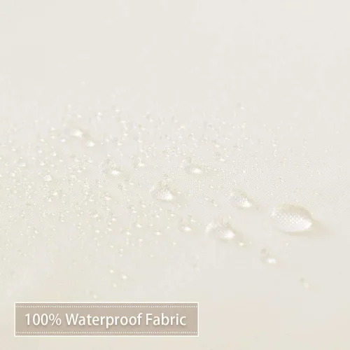Vista 4 de Cortina de ducha de tela 100% impermeable con imanes para baño, 72 x 72 pulgadas, color marfil