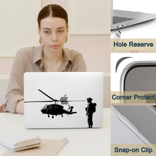 Vista 4 de Funda para laptop para MacBook Air de 11 pulgadas 2015 2014 2013 2012 2011 2010 A1465 A1370, diseño de plástico, duradero, protector de computadora