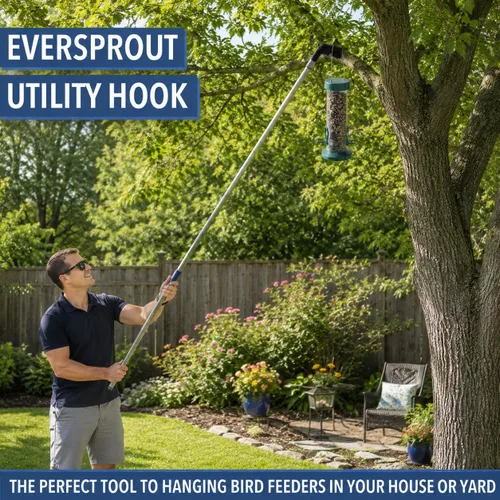 Vista 3 de EVERSPROUT Telescoping Boat Hook Floats, Scratch-Resistant, Sturdy Design Durable & Lightweight, 3-Stage Anodized Aluminum Pole Threaded End