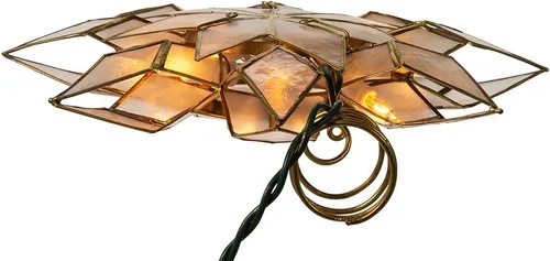 Vista 8 de Estrella Kurt Adler para árbol de Navidad con 10 luces transparentes y 1 foco de repuesto.