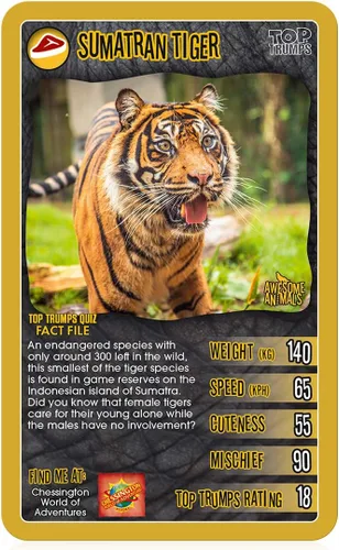 Vista 4 de Top Trumps Juego de cartas Awsome Animals - Juegos familiares para niños y adultos - Juegos de aprendizaje - Juegos de cartas para niños para 2