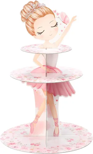 Vista 12 de Honeydak Decoración de soporte para cupcakes de fiesta de hadas de 3 Hada Ángel