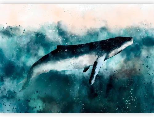 Vista 18 de artgeist Mural de pared premium mundo submarino, 98 x 69 pulgadas, papel tapiz no tejido XXL, decoración de pared de vellón, impresión fotográfica