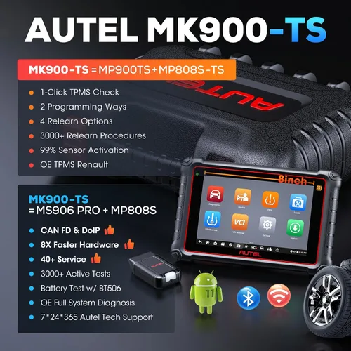 Vista 2 de Autel - MK808 Herramienta de diagnóstico automotriz