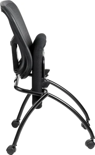 Vista 5 de Eurotech - Silla de asiento abatible sin brazos, color negro (juego de 2)