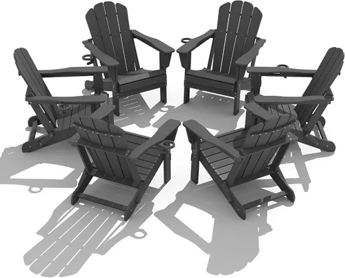 Vista 34 de Domi Folding Adirondack Chair with Cup Holder, Aruba