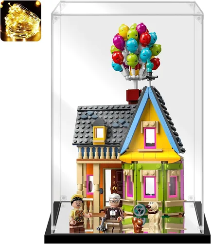 Vista 27 de Vitrina de acrílico para coleccionables, caja de exhibición de acrílico para Lego 43172, juguetes de construcción de castillos, estuche acrílico