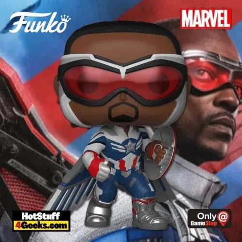 Vista 2 de Funko POP! El halcón y el soldado de invierno # 819 - Capitán América [pose de acción] Exclusivo