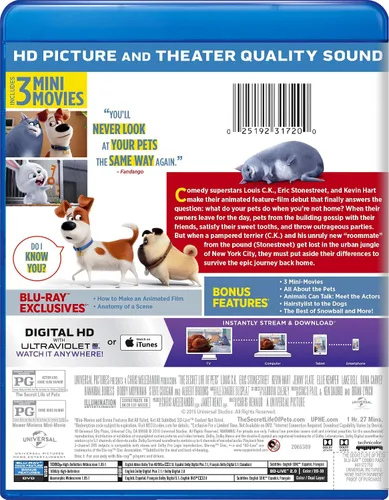 Vista 3 de The Secret Life of Pets Blu-ray