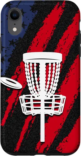 Vista 24 de iPhone 16 Disc golf american flag USA disc golfer dad Case