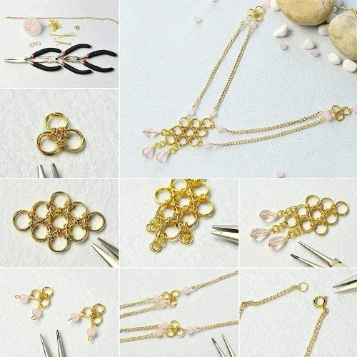 Vista 7 de PH PandaHall 1070 anillos de salto divididos de 6 tamaños, anillos de bronce antiguo, llavero pequeño, doble bucle, llaveros abiertos