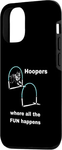 Vista 2 de iPhone 15 Dog Agility Dog Hoopers American Shepherd Case