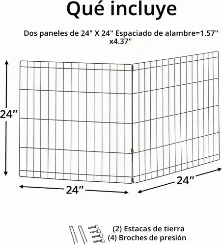 Vista 2 de MidWest Homes for Pets Kit de Extensión Universal para Corral de Mascotas de 2 Paneles Se Adapta a Corrales Metálicos para Perros de 24 Pulgadas