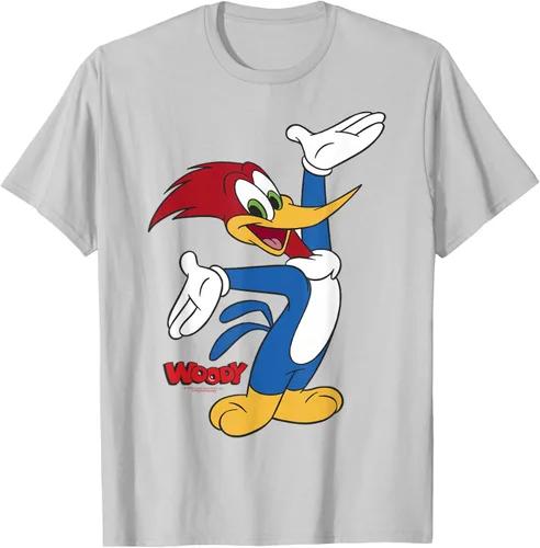Vista 44 de Woody Woodpecker Camiseta con logotipo de cuerpo completo Negro